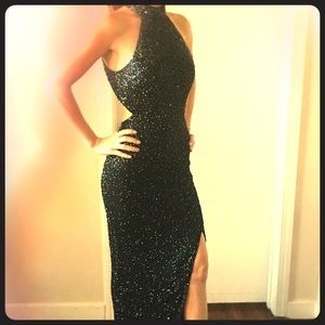 Sequined black dress ( prom, evening gown )
